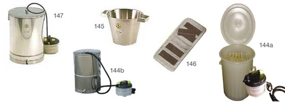 Steam heated plastic barrel, wax melter, bucket, wax mould and melter